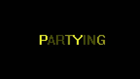 Partying, word on black background Stock Footage 155137094