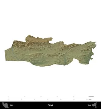 Parud, Iran, isolated on white. Physical Stock Illustration