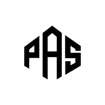 PAS letter logo design with polygon shape. PAS polygon and cube shape logo .. Stock Illustration