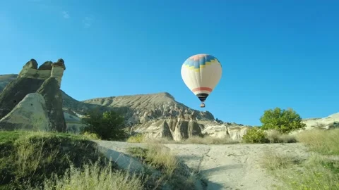 Pasabag Valley or Pasabaglari Open Air Museum, Cappadocia, Turkey. Stock Footage 166834682