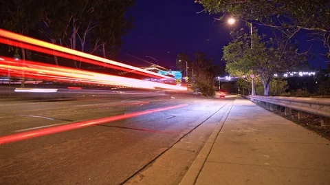 Pasadena Bridge Night Timelapse Stock Footage 104323717
