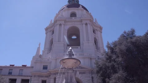 Pasadena Courthouse Back Courtyard Stock Footage 205093371