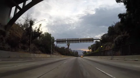 Pasadena Freeway Rear View Los Angeles Driving Shot Vidéo 52182339