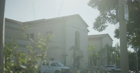 Pasadena Public Library - Slider Shot with Flare Stock Footage 144857733