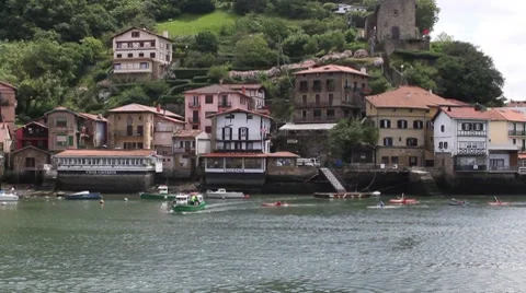 Pasajes harbor Stock Footage 7899134