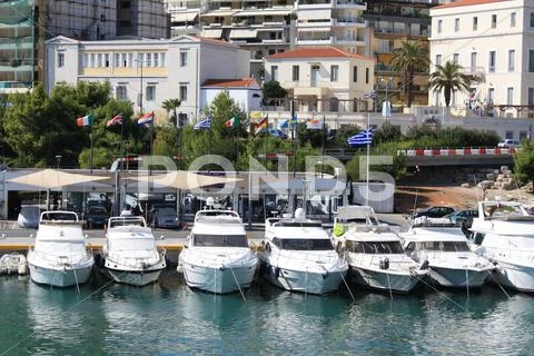 Pasalimani harbour in Piraeus, Greece Stock Photos
