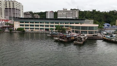 Pasar Sandakan Flypass Stock Footage 307132477