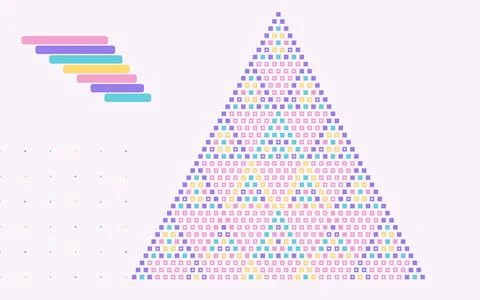 Pascal Modulo Soft Color Mosaic Illustrazione stock