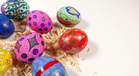 Paschal Easter Eggs Celebration Traditional Holiday Stock Photos
