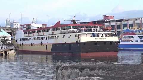Pasengger Ship Glory Mary Stock Footage 209903825