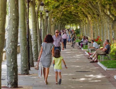 Paseo de Espoln - Borgos Stock Photos