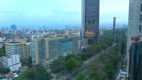 Paseo de la Reforma Mexico City Stock Footage 124477348
