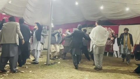 Pashto dance Attan Stockbeeldmateriaal 193035902