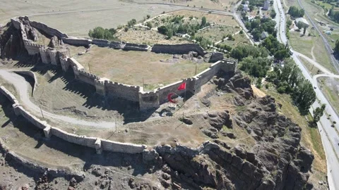 Pasinler castle Erzurum Turkey Vídeo Stock 240539953