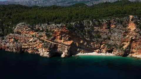 The Pasjaca cliff and beach Vídeo Stock 116780907