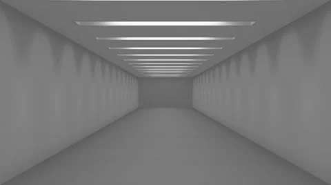 Pass along the corridor - optical, visual illusion Video stock 47547724