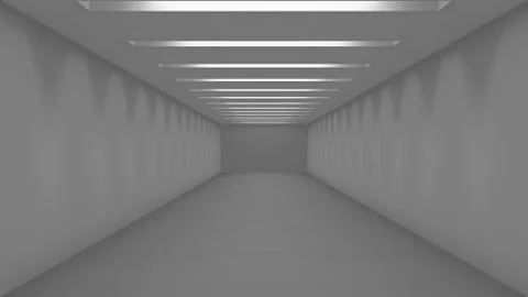 Pass along the corridor  - optical, visual illusion Stock Illustration