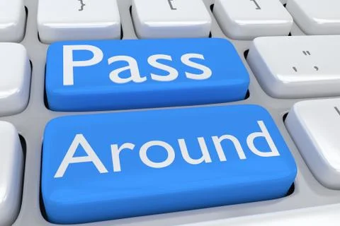 Pass Around concept 库存插图
