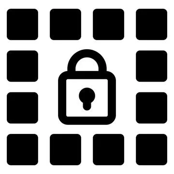 Pass code glyph icon vector illustration isolated on white background Stock Illustration