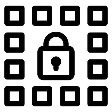 Pass code line icon vector illustration isolated on white background Illustrazione stock