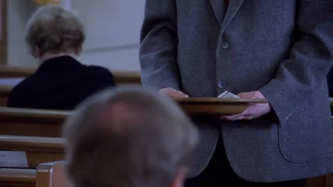 PASS THE COLLECTION PLATE Stock Footage 108046787
