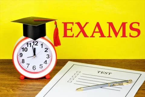 Pass exams, student test. Stock Photos