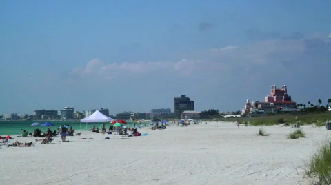 Pass a Grille Beach Stock Footage 729094