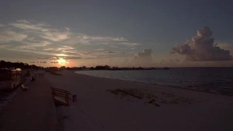 Pass harbor beach side where i started this flight , beautiful sunrise! In 5k Stock Footage 205581338