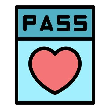 Pass health icon vector flat Stock Illustration