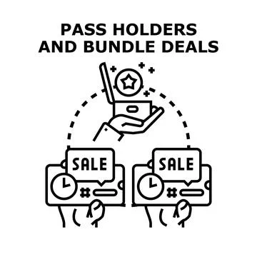 Pass holders enjoying bundle deals and special offers Ilustração Stock