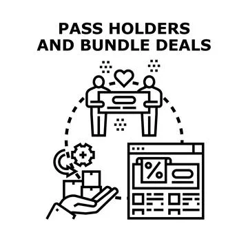 Pass holders receiving bundle deals and loyalty benefits Ilustração Stock