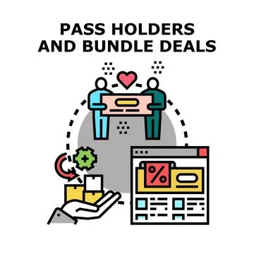 Pass holders receiving bundle deals and loyalty benefits Ilustração Stock