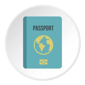 Pass icon circle Stock Illustration