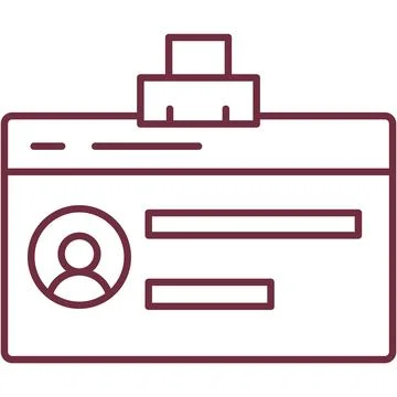 Pass id card icon vector identification badge Stock Illustration