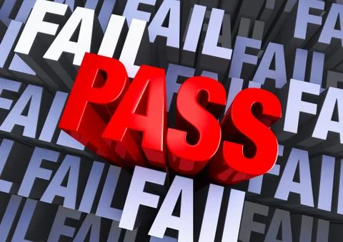 Pass not fail Stock Illustration