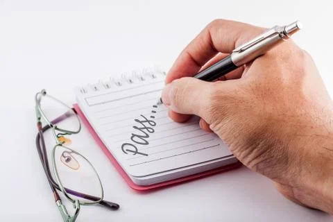 Pass note Foto stock