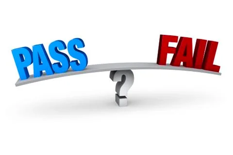 Pass or fail? Illustrazione stock