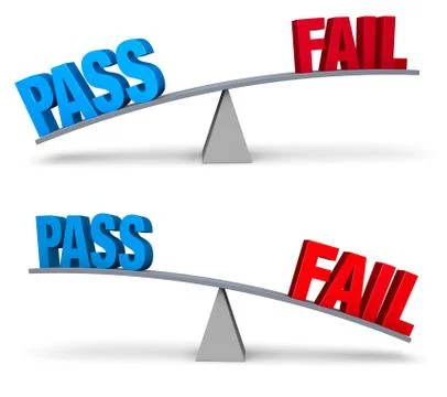 Pass or Fail Set Stock Illustration
