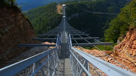 Pass over the bridge from the beginning Stock Footage 44764048