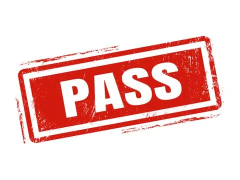Pass red stamp style Illustrazione stock