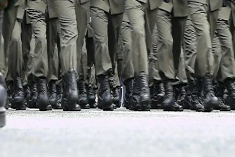 Pass in review Stock Footage 845932