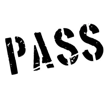 Pass rubber stamp Stock Illustration
