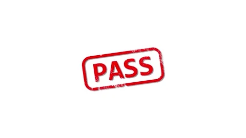 Pass rubber stamp with pass text that is isolated with a white background 4.. Stock Footage 322965864