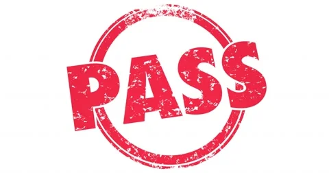 Pass Stamp Approved Official Acceptance Review Grade 4K Video stock 60586682