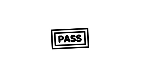 Pass text inside a rectangle animation isolated on white background Stock Footage 339879432