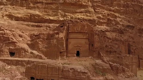 Pass Through The Narrow Canyons Leading Up To Petra In Jordan Stock Footage 91132282