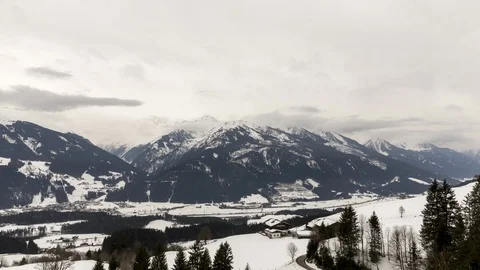 Pass Thurn Winter time lapse Видео 126076488