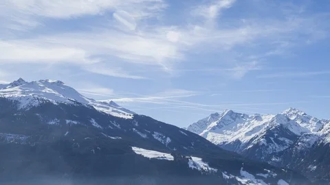 Pass Thurn Winter time lapse Stock Footage 126076596