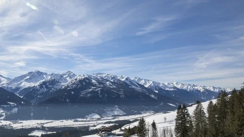 Pass Thurn Winter time lapse Видео 126077200