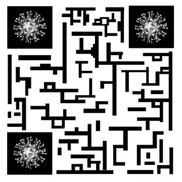 A pass by the virus code. Stock Illustration